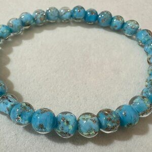 Fire Fly Glow in the Dark Lampwork Beaded Bracelet